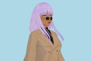 Aya Girl vrm, vrm models, vrchat, booth, female, girl, female, hentai, characters, animated, rigged